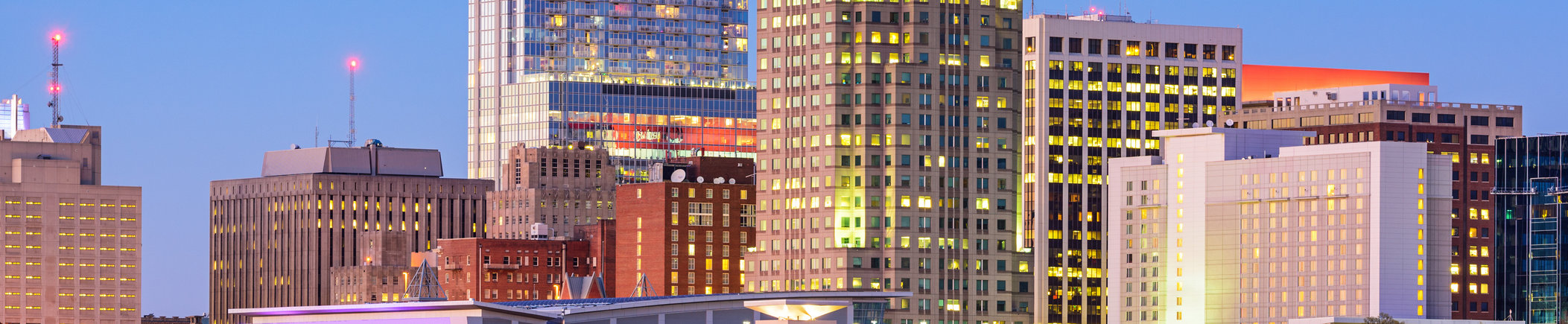 Raleigh, North Carolina, downtown city skyline