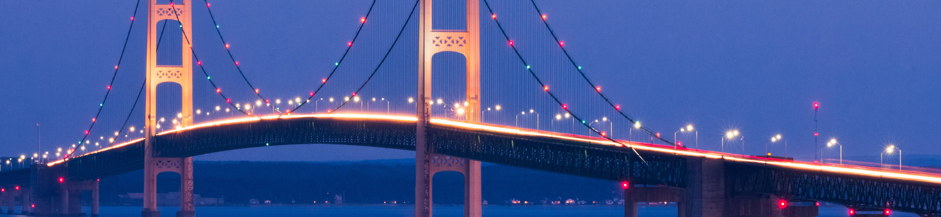 The Mighty Mackinac Bridge, connecting Michigan, Upper and Lower Peninsulas